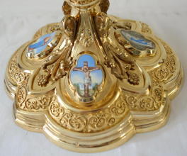 Solid silver gilt antique French Gothic Chalice.